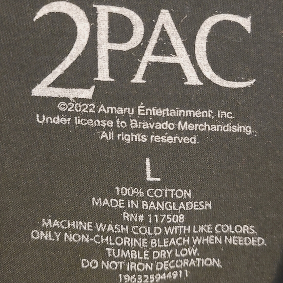 2PAC | Unisex Black 2Pac "Trust Nobody" Short Sleeve Graphic Tee (Size Large) - Picture 2 of 9